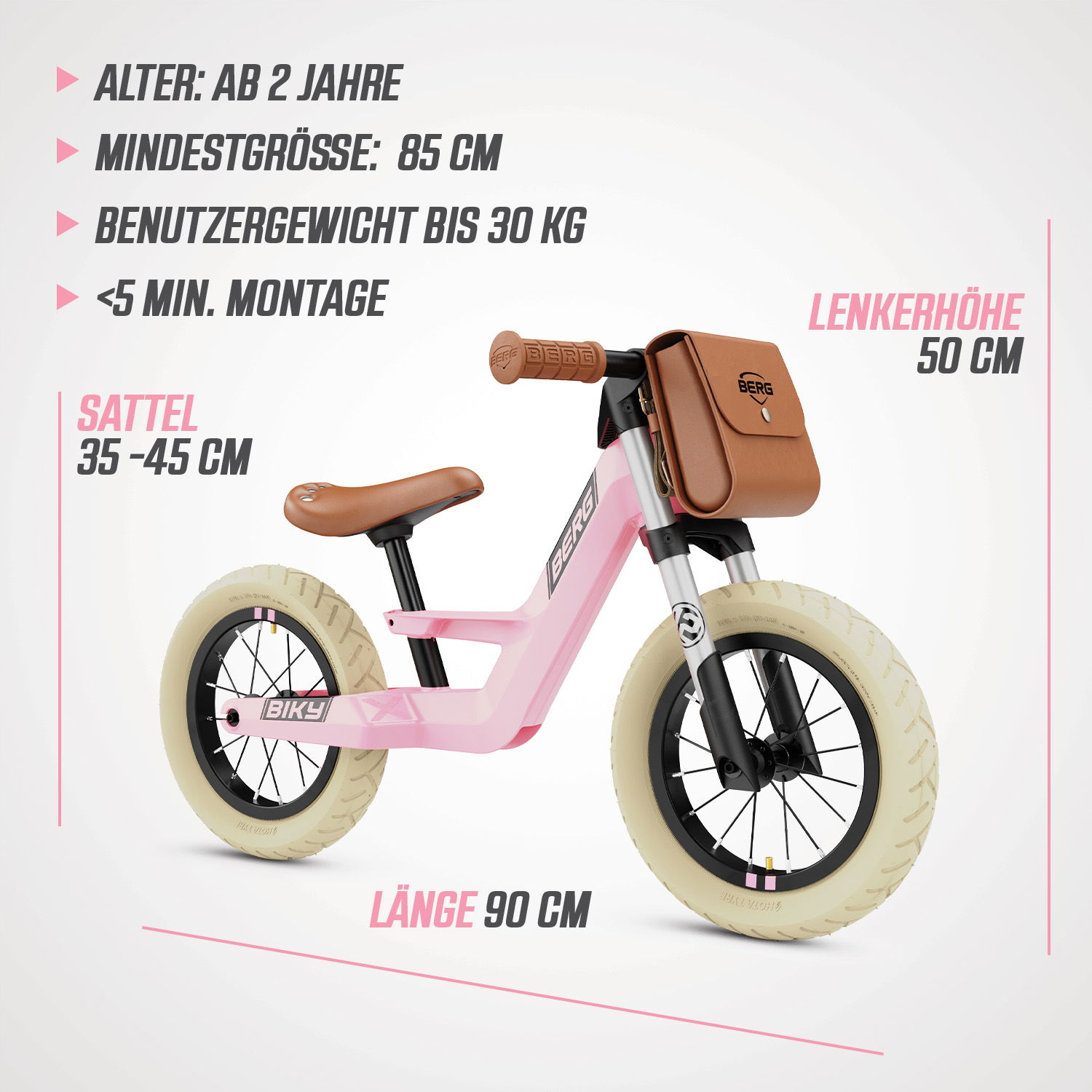 BERG Laufrad Biky Retro Pink BERG Laufrad Biky Retro Pink